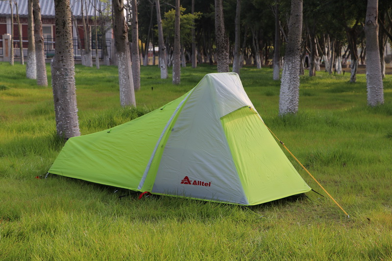 Cheap Goat Tents Single 1 Person Ultra Light Outdoor Camping Mountaineering 2 Layer Car Hiking Trekking Aluminium Alloy Rod Cycling Beach Tent Tents 